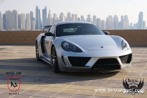 保時(shí)捷Cayman改裝 車(chē)身裝碳纖維寬體套件